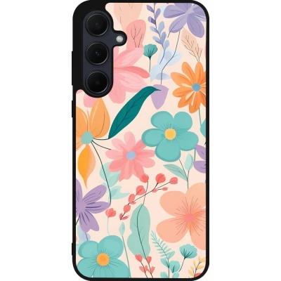 Samsung Galaxy A35 5G Case Hülle - Silikon schwarz Easter 2024 spring flowers
