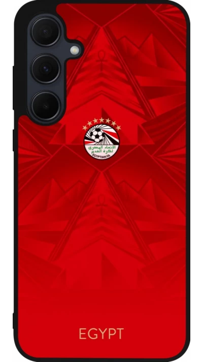 Coque Samsung Galaxy A35 5G - Silicone rigide noir Maillot de football Égypte 2026 personnalisable