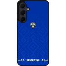 Coque Samsung Galaxy A35 5G - Silicone rigide noir Maillot de football Ouzbékistan 2026 personnalisable