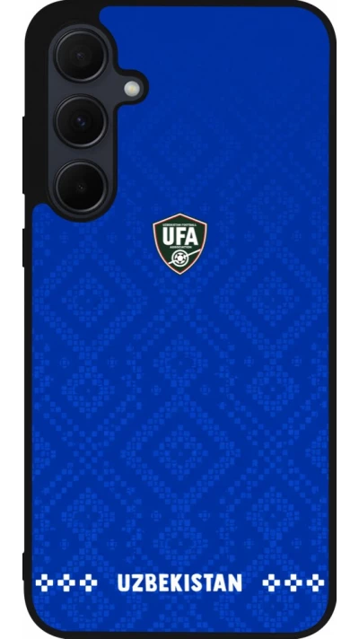 Samsung Galaxy A35 5G Case Hülle - Silikon schwarz Usbekistan 2026 personalisierbares Fussballtrikot