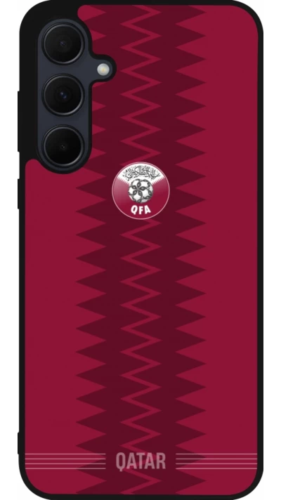 Samsung Galaxy A35 5G Case Hülle - Silikon schwarz Qatar 2026 personalisierbares Fussballtrikot