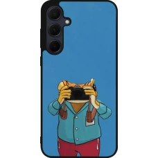 Samsung Galaxy A35 5G Case Hülle - Silikon schwarz Frog with camera DTMF