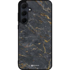 Samsung Galaxy A35 5G Case Hülle - Silikon schwarz Grey Gold Marble
