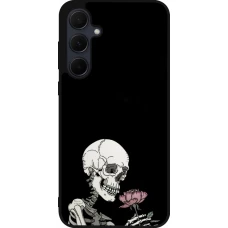 Samsung Galaxy A35 5G Case Hülle - Silikon schwarz Halloween 2023 rose and skeleton