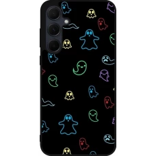 Samsung Galaxy A35 5G Case Hülle - Silikon schwarz Halloween 2024 colorful ghosts