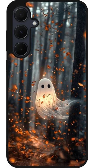 Samsung Galaxy A35 5G Case Hülle - Silikon schwarz Halloween 2025 Ghost in the forest