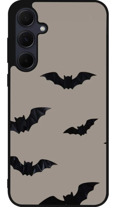 Coque Samsung Galaxy A35 5G - Silicone rigide noir Halloween 2026 Bats