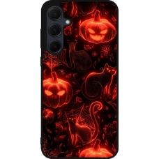 Coque Samsung Galaxy A35 5G - Silicone rigide noir Halloween 2026 Pattern Halloween