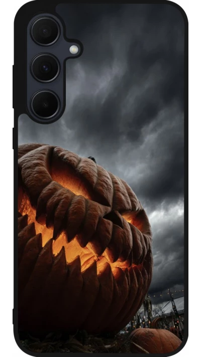 Coque Samsung Galaxy A35 5G - Silicone rigide noir Halloween 2026 The Wicked Pumpkin