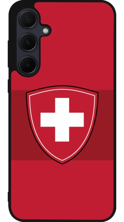 Samsung Galaxy A35 5G Case Hülle - Silikon schwarz Hockey World Championship Ecusson Suisse