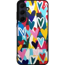 Samsung Galaxy A35 5G Case Hülle - Silikon schwarz Joyful Hearts