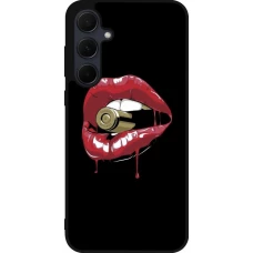 Coque Samsung Galaxy A35 5G - Silicone rigide noir Lips bullet