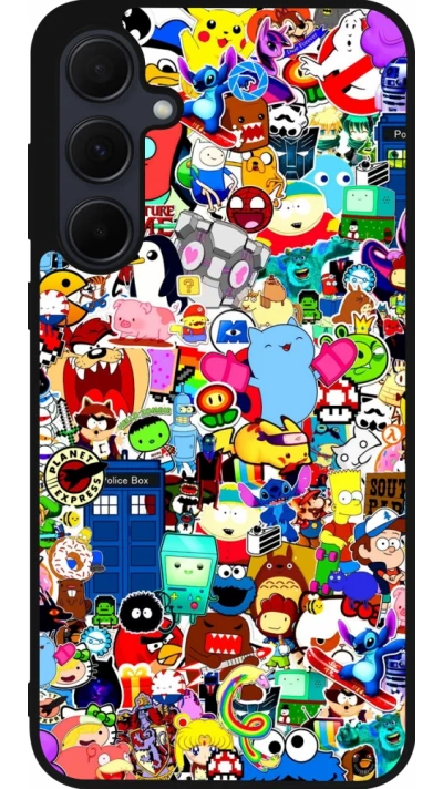 Samsung Galaxy A35 5G Case Hülle - Silikon schwarz Mixed cartoons