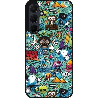 Samsung Galaxy A35 5G Case Hülle - Silikon schwarz Mixed Cartoons Turquoise