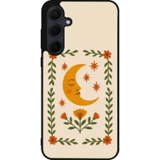Coque Samsung Galaxy A35 5G - Silicone rigide noir Half moon stamp 2026