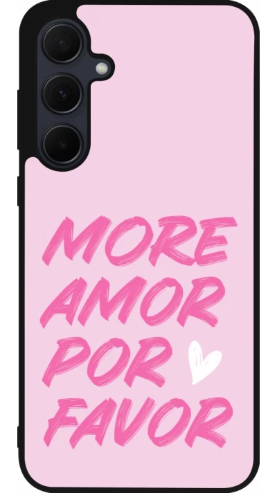 Samsung Galaxy A35 5G Case Hülle - Silikon schwarz More amor porfavor