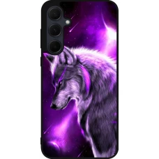 Samsung Galaxy A35 5G Case Hülle - Silikon schwarz Purple Sky Wolf