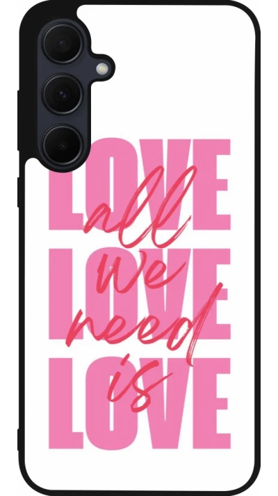 Samsung Galaxy A35 5G Case Hülle - Silikon schwarz Saint Valentines Day 26 Love all we need is