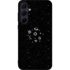 Coque Samsung Galaxy A35 5G - Silicone rigide noir Space Doodle