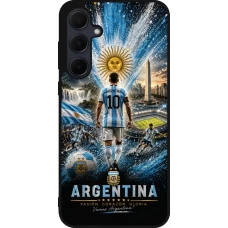 Samsung Galaxy A35 5G Case Hülle - Silikon schwarz Fussball Argentinien splash 2026