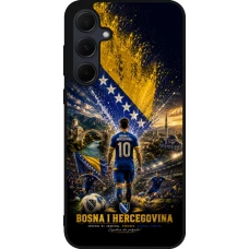 Coque Samsung Galaxy A35 5G - Silicone rigide noir Football Bosnie-Herzégovine splash 2026