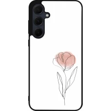 Coque Samsung Galaxy A35 5G - Silicone rigide noir Spring 23 minimalist flower