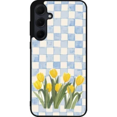Samsung Galaxy A35 5G Case Hülle - Silikon schwarz Blue vichy tulips Spring 2026