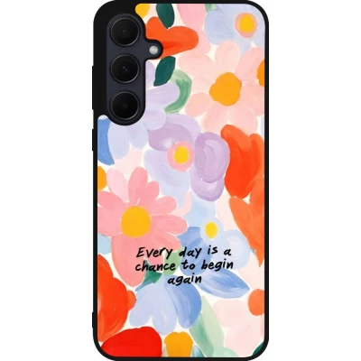 Coque Samsung Galaxy A35 5G - Silicone rigide noir Every day is a chance Spring 2026