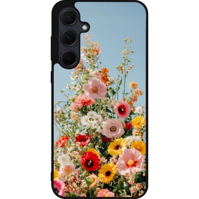 Samsung Galaxy A35 5G Case Hülle - Silikon schwarz Spring flowers Spring 2026
