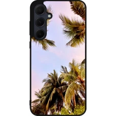 Coque Samsung Galaxy A35 5G - Silicone rigide noir Summer 2023 palm tree vibe