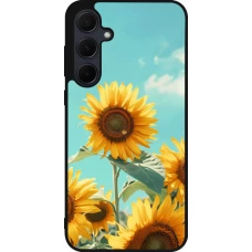 Coque Samsung Galaxy A35 5G - Silicone rigide noir Sunflowers Summer 2026