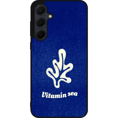 Coque Samsung Galaxy A35 5G - Silicone rigide noir Vitamin sea Summer 2026