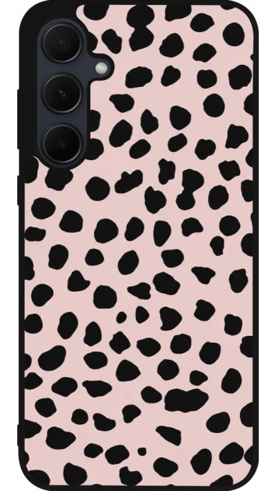 Coque Samsung Galaxy A35 5G - Silicone rigide noir Wild Leopard Pink