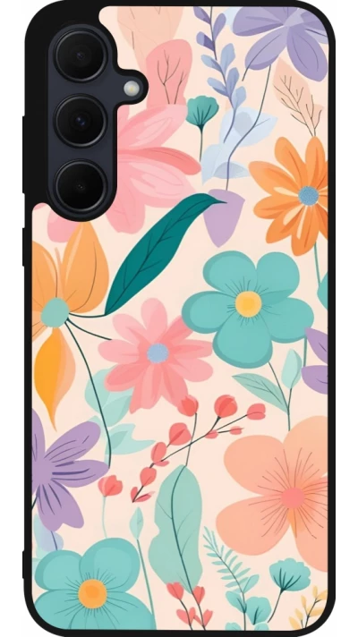 Coque Samsung Galaxy A36 - Silicone rigide noir Easter 2024 spring flowers