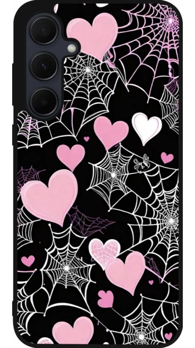 Coque Samsung Galaxy A36 - Silicone rigide noir Halloween 2024 girly