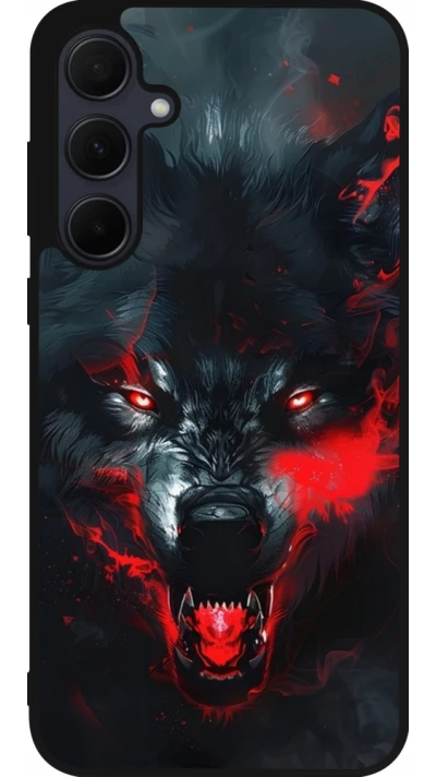 Coque Samsung Galaxy A36 - Silicone rigide noir Halloween 2024 mad werewolf