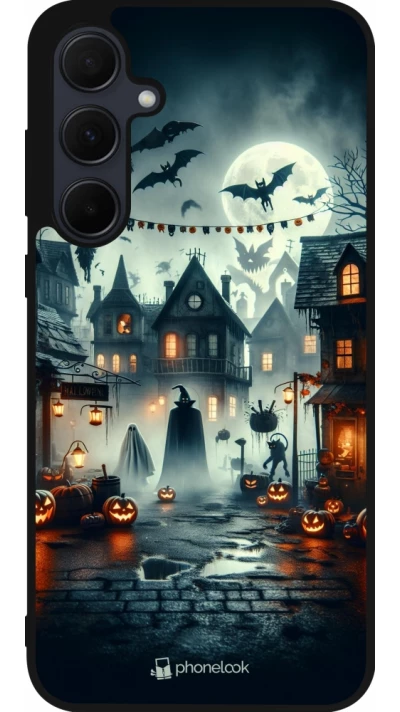 Coque Samsung Galaxy A36 - Silicone rigide noir Halloween Spookville