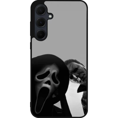 Coque Samsung Galaxy A36 - Silicone rigide noir Halloween 2026 Scream and Michael Myers