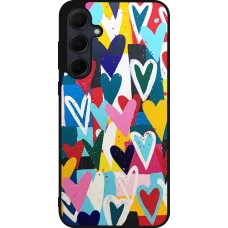 Samsung Galaxy A36 Case Hülle - Silikon schwarz Joyful Hearts