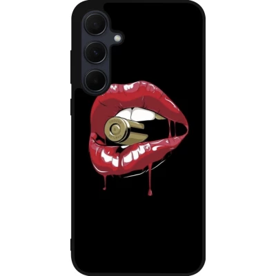 Coque Samsung Galaxy A36 - Silicone rigide noir Lips bullet