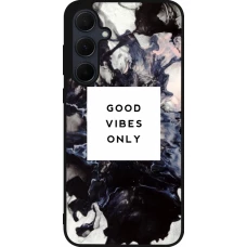 Samsung Galaxy A36 Case Hülle - Silikon schwarz Marble Good Vibes Only