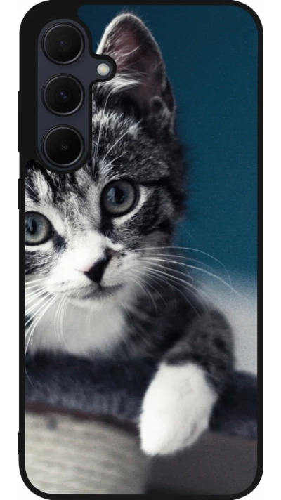Samsung Galaxy A36 Case Hülle - Silikon schwarz Meow 23