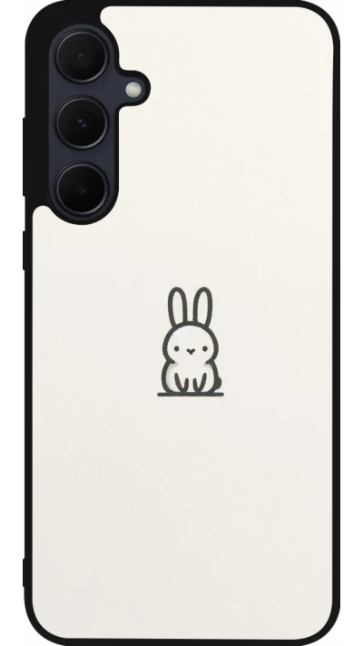Samsung Galaxy A36 Case Hülle - Silikon schwarz Minimal Häschen Süße