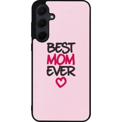 Coque Samsung Galaxy A36 - Silicone rigide noir Mom 2023 best Mom ever pink