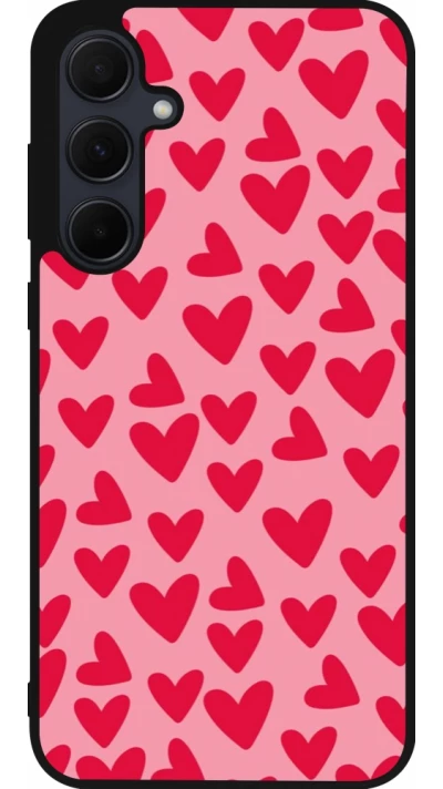 Samsung Galaxy A36 Case Hülle - Silikon schwarz Mom 2024 kleine Herzen
