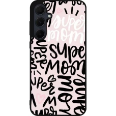 Samsung Galaxy A36 Case Hülle - Silikon schwarz Mom 2024 Super mom