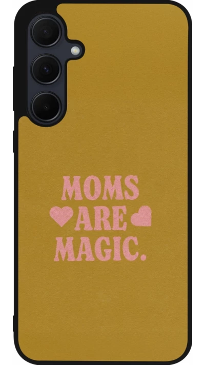 Samsung Galaxy A36 Case Hülle - Silikon schwarz Mom 2026 Are Magic