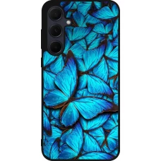 Samsung Galaxy A36 Case Hülle - Silikon schwarz Papillon bleu