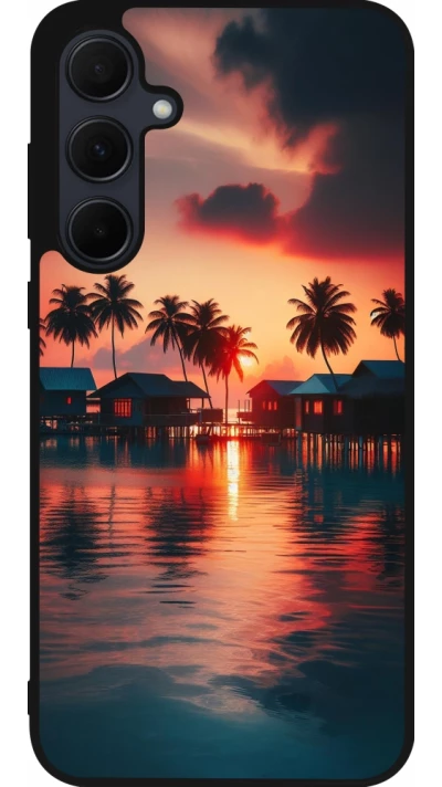 Samsung Galaxy A36 Case Hülle - Silikon schwarz Paradies Malediven