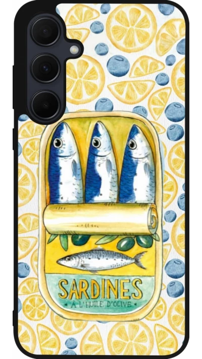 Samsung Galaxy A36 Case Hülle - Silikon schwarz Sardines in oil 2026